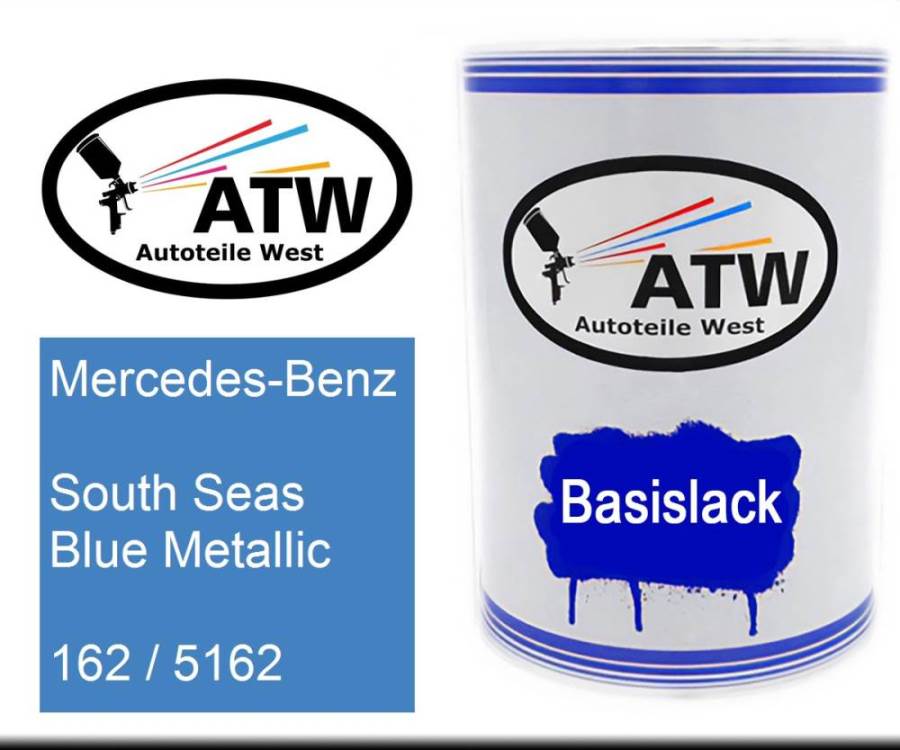 Mercedes-Benz, South Seas Blue Metallic, 162 / 5162: 500ml Lackdose, von ATW Autoteile West.